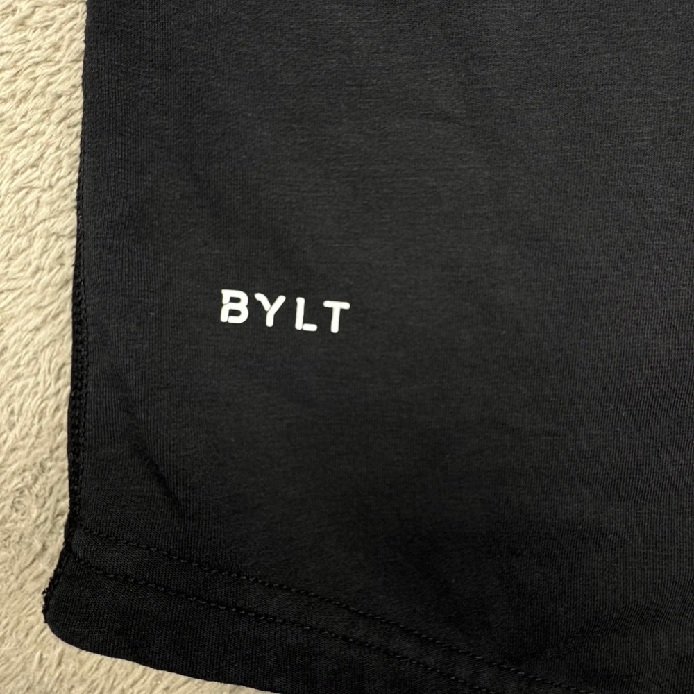 BYLT Lux Polo Shirt Mens 3XL Black Excellent Short Sleeve Curved Hem MTPOL0187 - Picture 9 of 10